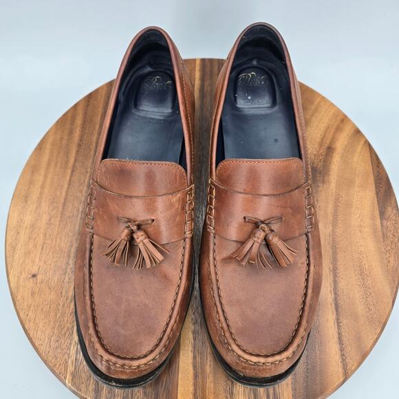 Cole Haan Shoes Men\'s 13 M Brown Leather Slip On Grand OS Pinch Tassel Loafers main image 5
